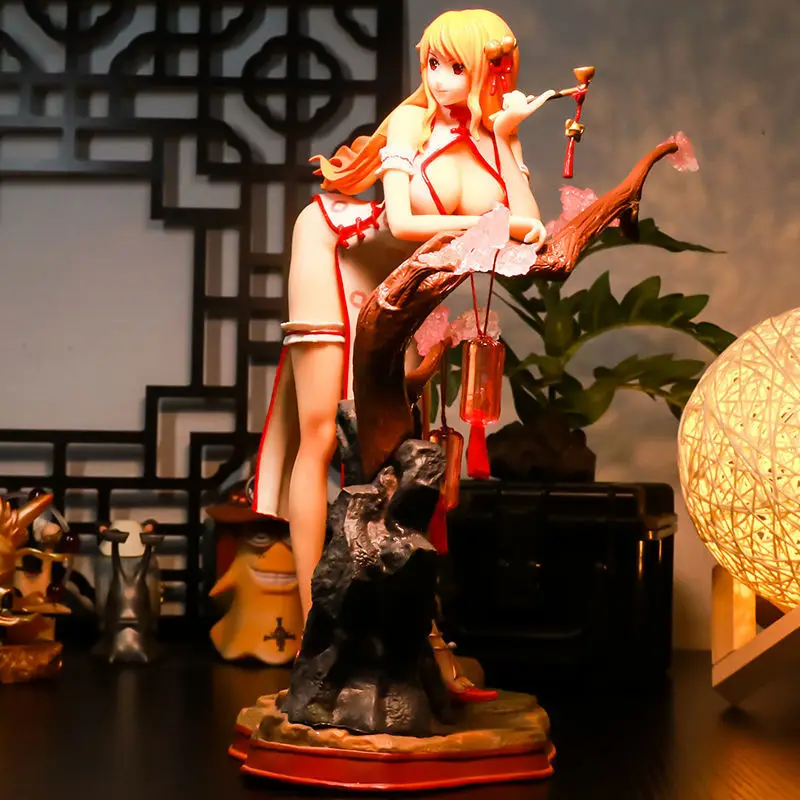 

One Piece 26cm GK Cheongsam Nami Japanese Anime PVC Action Figure Toy Game Statue Adult Collectible Modle Doll Gift Figma
