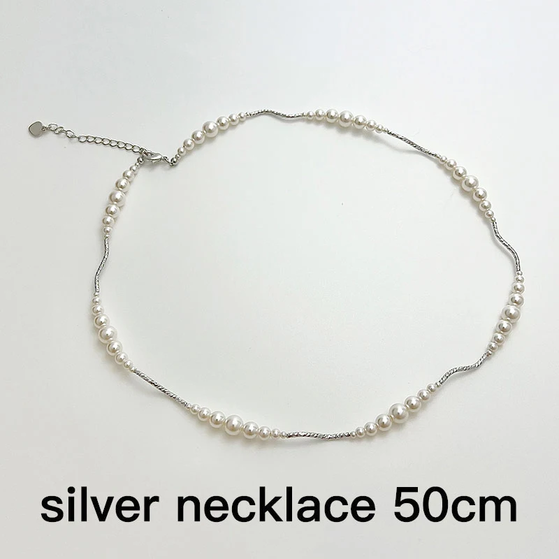 silver necklace 50cm