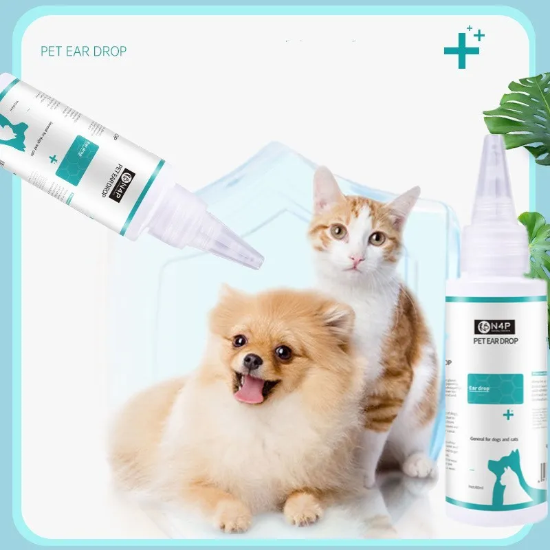 60ml Cat And Dog Ear Cleaner Pet Ear Drops For Infections Control Yeast