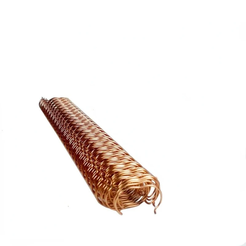 50개 15.9mm 2:1 골드 노트북 바인딩 더블 코일 금속 바인딩 링 A4 더블 YO-와이어 캘린더 데스크 캘린더 코일 바인더 링