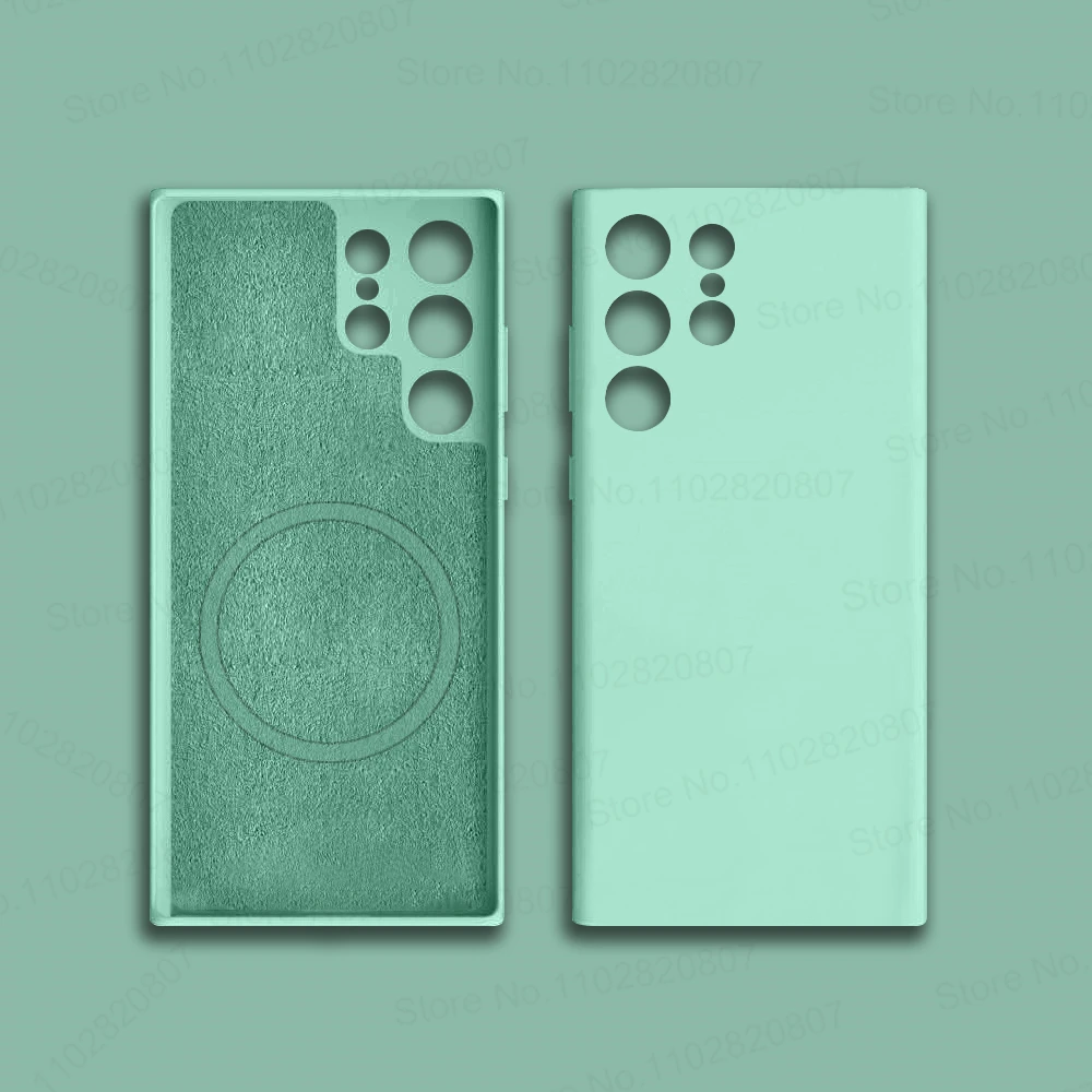 thumbnail image 1 of Upgraded Liquid silicone For Magsafe Magnetic Case For Samsung Galaxy S24 S23 S22 Ultra S21 FE Wireless Charge Cases Soft Cover, 1 of 5