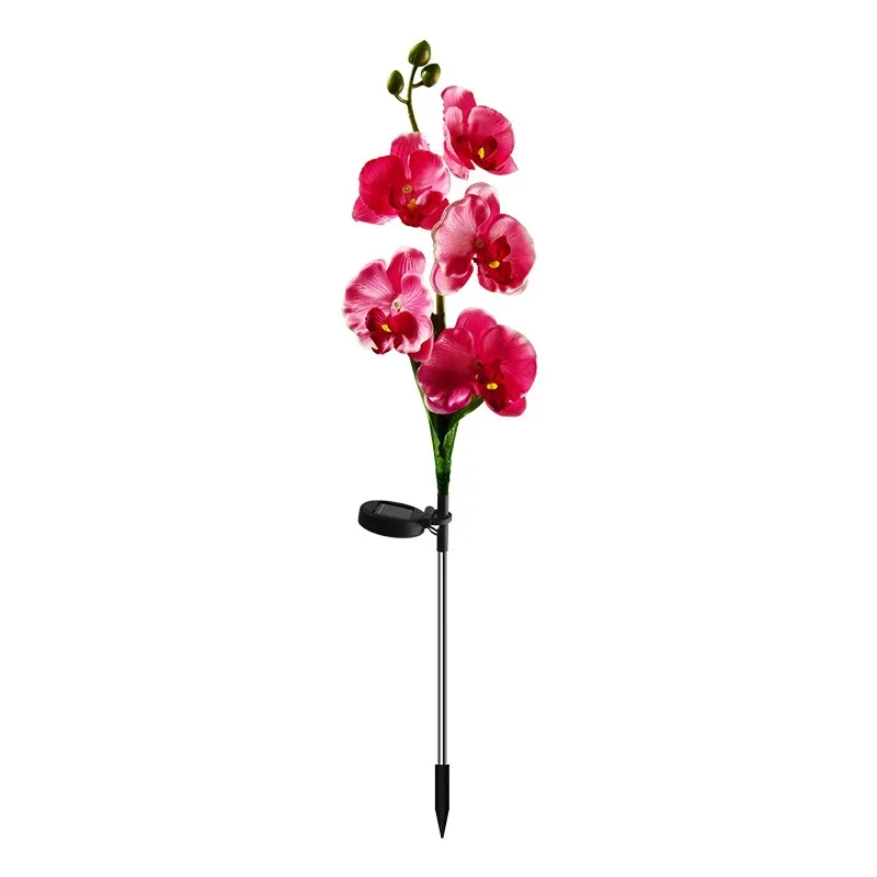Solar Light LED Butterfly Orchid Lawn Outdoor Waterproof Garden Villa Lily Fence Light Christmas Decoration Fluorescent Lamp solar lights solar wall lamp lawn lamp garden lighting