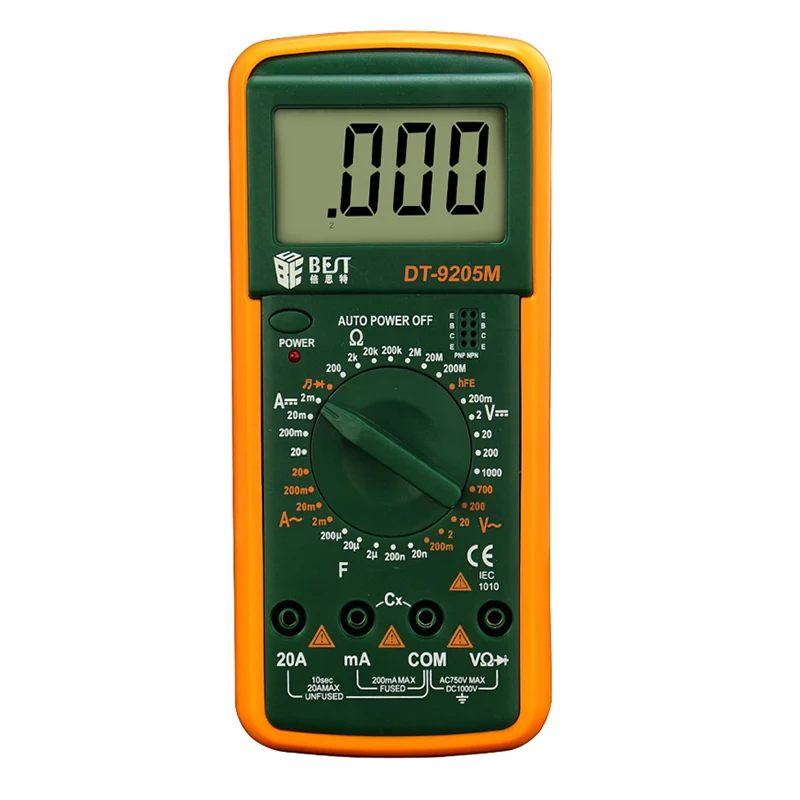

BST 9205M Top Professional Auto Range Digital Victor Multimetre 6000 Counts AC DC Voltage Current Pocket Electrician Tester TOOL