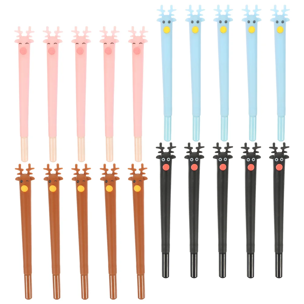 

20Pcs Elk Element Sign Pens Elk Shape Writing Pens Student Signature Pens Prize Gifts