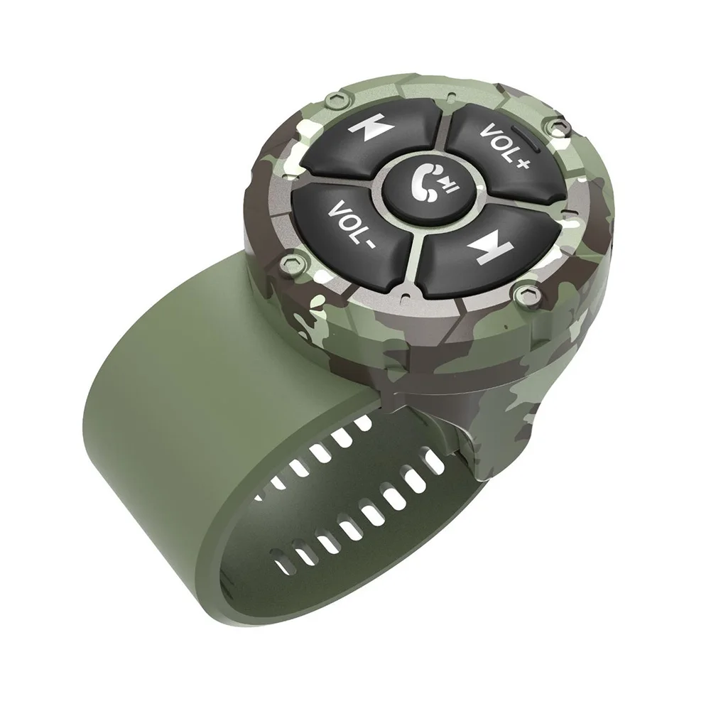 

Мотоциклетный медиа-контроллер, медиа-контроллер 40*167 мм ABS + силиконовый велосипед, Bluetooth-совместимая Зеленая кнопка дистанционного управления