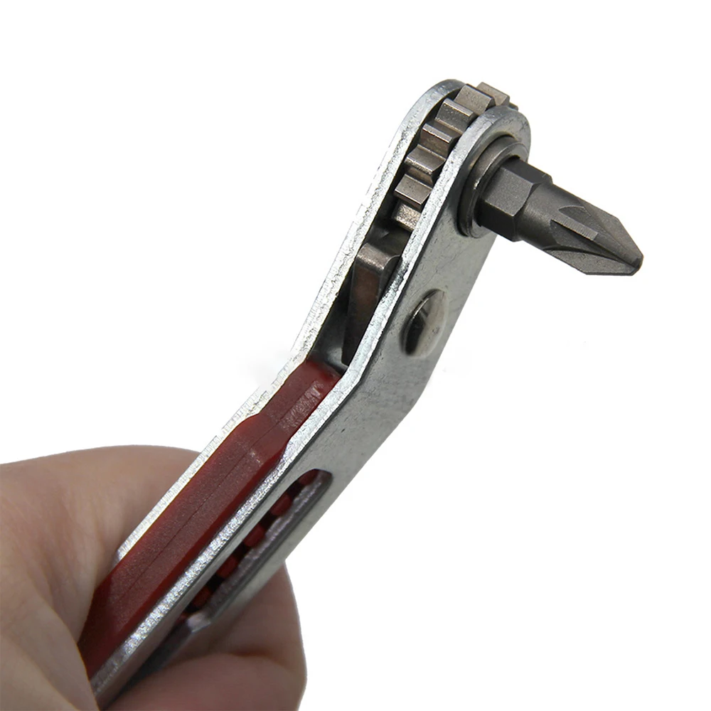 미니 래칫 렌치, 1/4 인치 (6.35mm) 육각 Torx 양방향 제어, 싱글 또는 더블 헤드 스크루 드라이버 드릴 비트 도구, 1pc