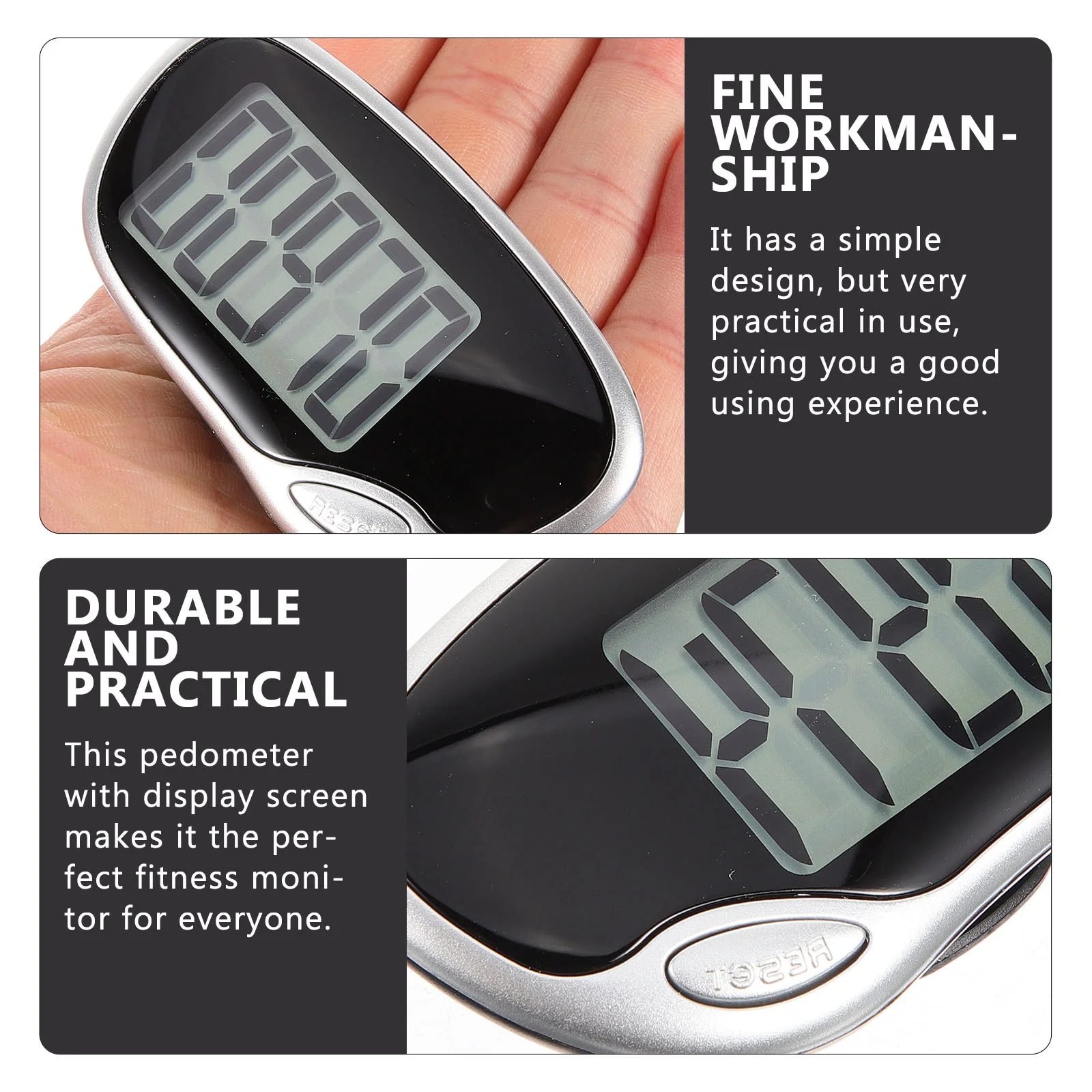 Large Screen Pedometer Creative Walking Counter Portable Fitness Monitor Running Professional Passometer