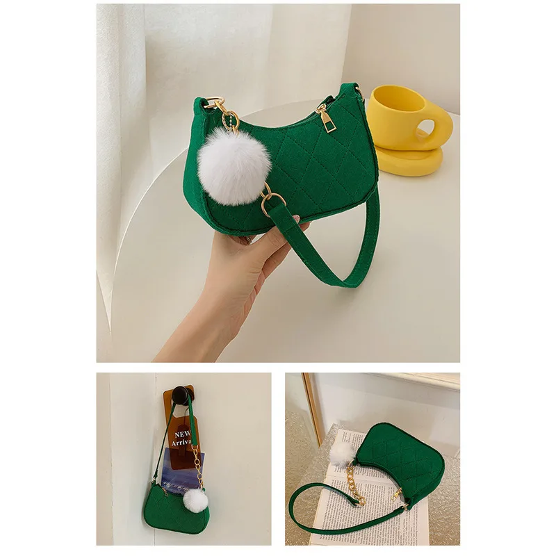 Leisure Women's Summer Fresh Trendy Underarm Temperament and Texture One Shoulder Fashionable Small Square Bag_voghion.com