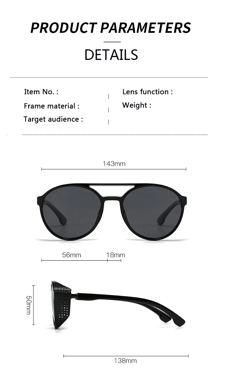 BOYSEEN Polarisierte Sonnenbrille im Punk-Stil, Nachtsichtbrille, gelbe Brille, winddichte Brille für Motorradfahren – Detail 8