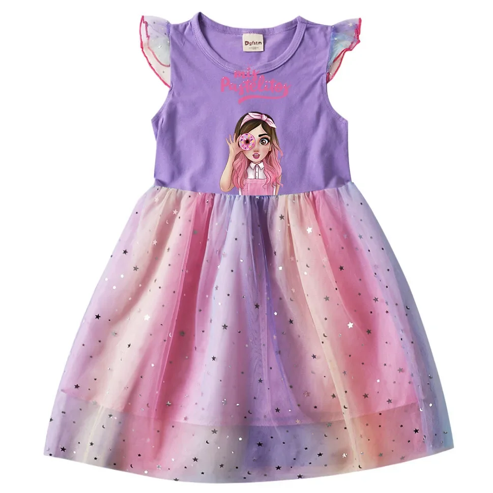 New Mis Pastelitos Baby Girls Dress Summer Kids Birthday Party Princess Dress Halloween Christmas Cosplay Costume