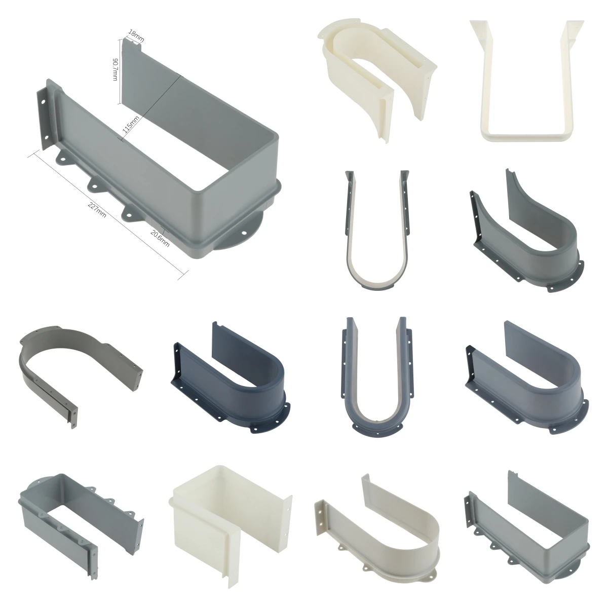 U-shaped Sink Drawer Drain Ring Sealing Baffle Edge Banding 1pc Kitchen&Bathroom Sewer Slot Cabinet Recessed Under Drainage