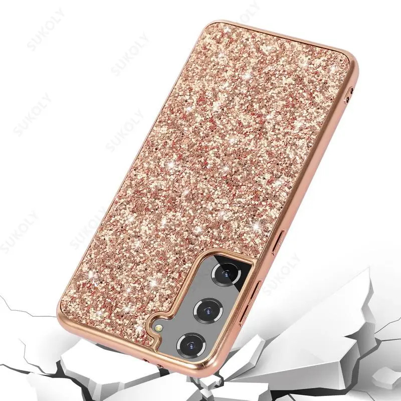 Bling Rhinestone Diamond Glitter Case For Samsung Galaxy S22 S20 FE S21 Plus Note 20 Ultra A52 A52s A72 A32 A51 A71 Soft Cover