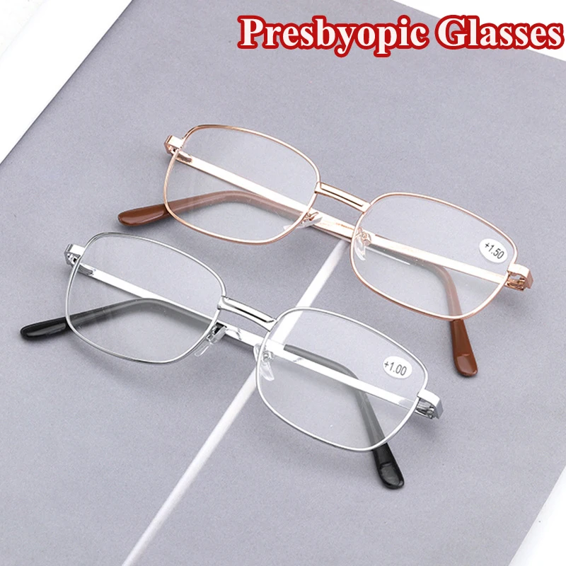 

Metal Frame Presbyopia Glasses Men Women Unisex Anti-blue Prescription Reading Eyeglasses Hyperopia Eyewear Diopter +1.0 To +4.0