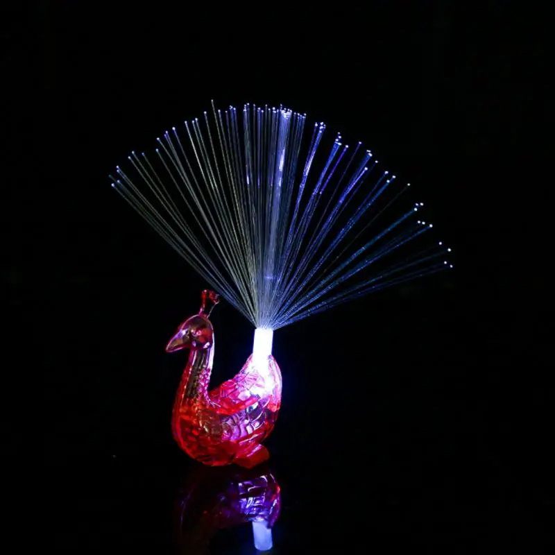 

Peacock Finger Light Glow In The Dark Kids Toy Luminous Decoration Light Flash LED Lamp Stars Shine Children Intellectual Toys