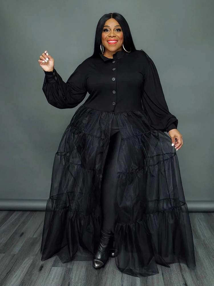 Woman Dress Casual Elegant Ladies Mesh Gothic Black Dress Long Sleeve Polo  Shirt Dress Plus Size Wholesale Bulk Dropshipping - AliExpress 200000345