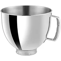 Bol mélangeur de 5 litres pour mélangeurs sur socle KitchenAid, bol en acier inoxydable de qualité alimentaire avec poignée et fermoir, compatible avec tête inclinable 1
