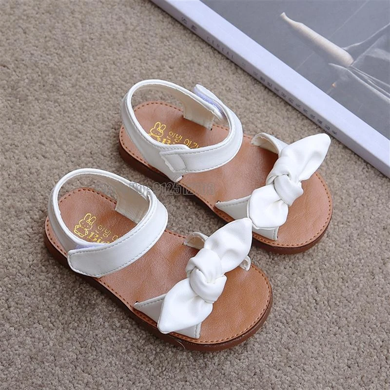 best leather shoes Casual Butterfly Knot Bow Knot Bow Non-slip Soft Kid Toddler Baby Summer Little Children Girls Princess Open Toe Beach Shoes girl princess shoes