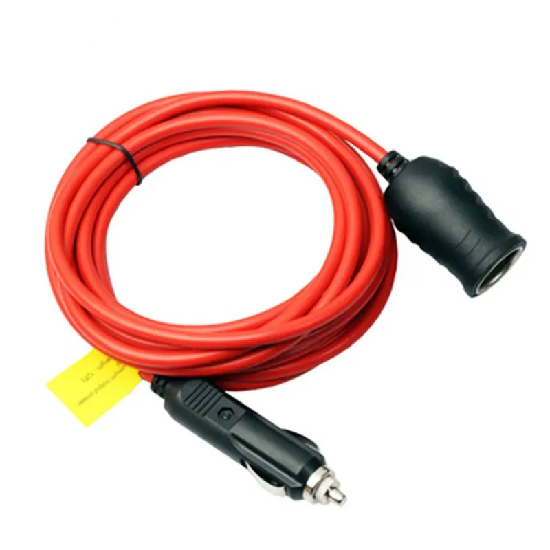 Car Cigarette Lighter Extension Cord 3.6/1.5M 10A 12V 24V Car Charger Cigar Lighter Plug Cable Female Socket Adapter Accessories