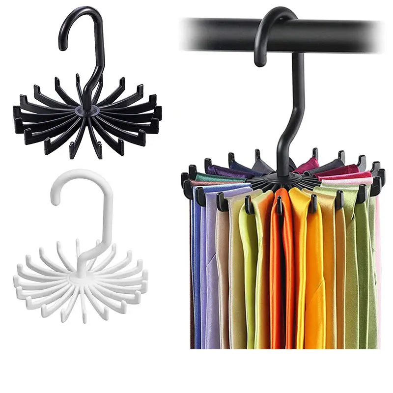 360° Rotatable Hanger Hooks Space Saving Wardrobe Bag Rack Organizer