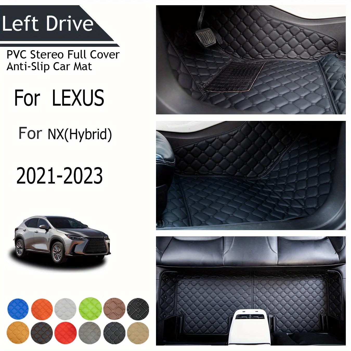 

TEGART 【LHD】For LEXUS For NX(Hybrid) 2021-2023 Three Layer PVC Stereo Full Cover Anti-Slip Car Mat car floor mats