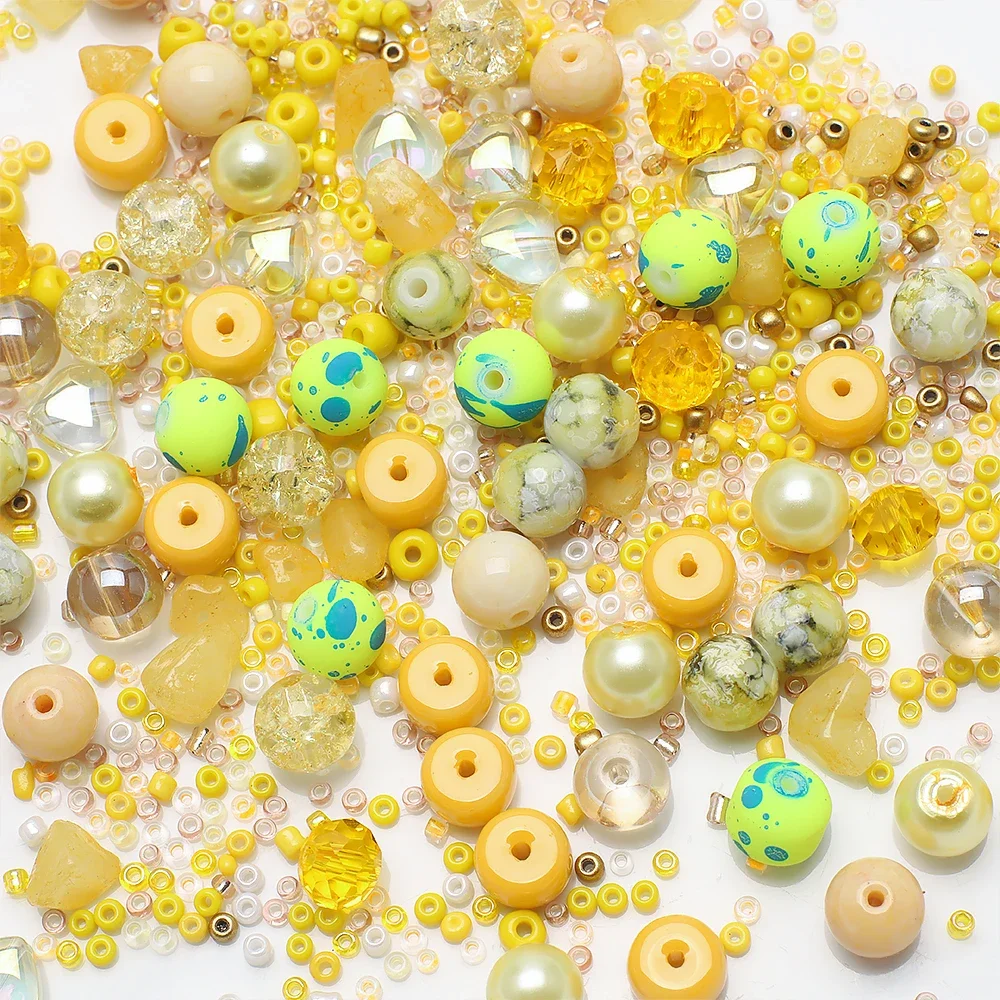 Green Crystal Glass Round Beads for Jewelry & Crafting - 45g Seed Beads for Handmade Creations
