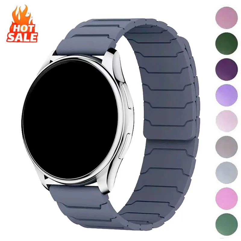 Magnetic Silicone Watchband Loop Strap Bracelet Belt