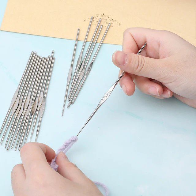 16-Size Crochet Hooks Set – Single Head Knitting Needles Kit 5