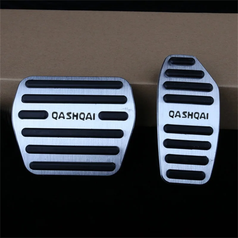 자동차 페달 커버 Nissan Qashqai j11 j12 2015 - 2021 2022 2023 미끄럼 방지 가속기 브레이크 레스트 패드 자동차 부품 스타일링 액세서리