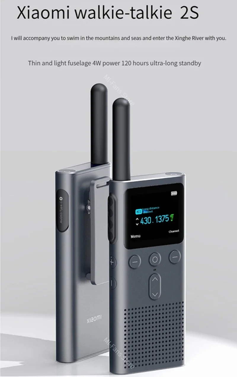 Xiaomiセット Newest Original Xiaomi Walkie Talkie 2S Super Thin Location