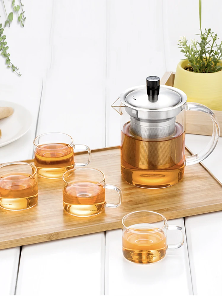 SAMADOYO-耐熱ガラスティーポット 大容量ティーメーカー 茶水分離濾過