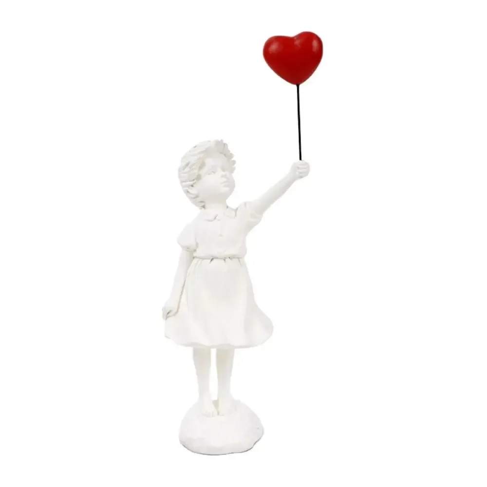 Fliegende Ballon-Mädchen-Figur, Banksy, moderne Kunst, Skulptur, Kunstharz, Figur, Handwerk, Dekoration, Sammlerstück, Figur, Ornamente, Geschenke – Detail 8