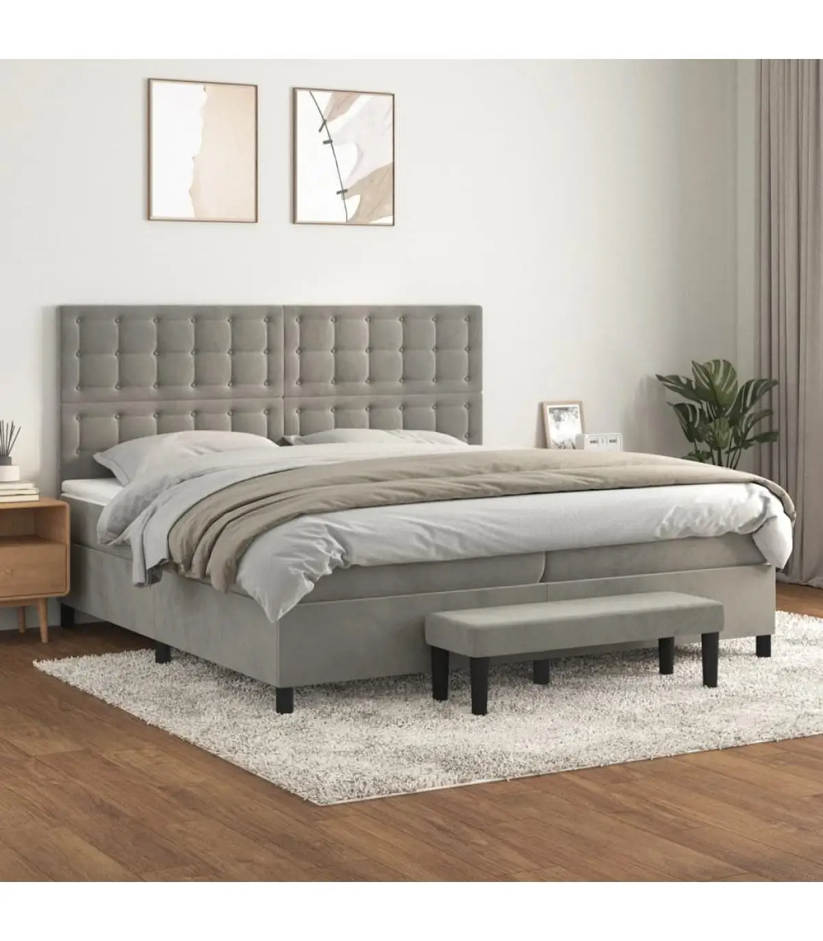 velvet-bed-boxes-and-box-camas-de-primavera-com-colch-o-cinza-claro