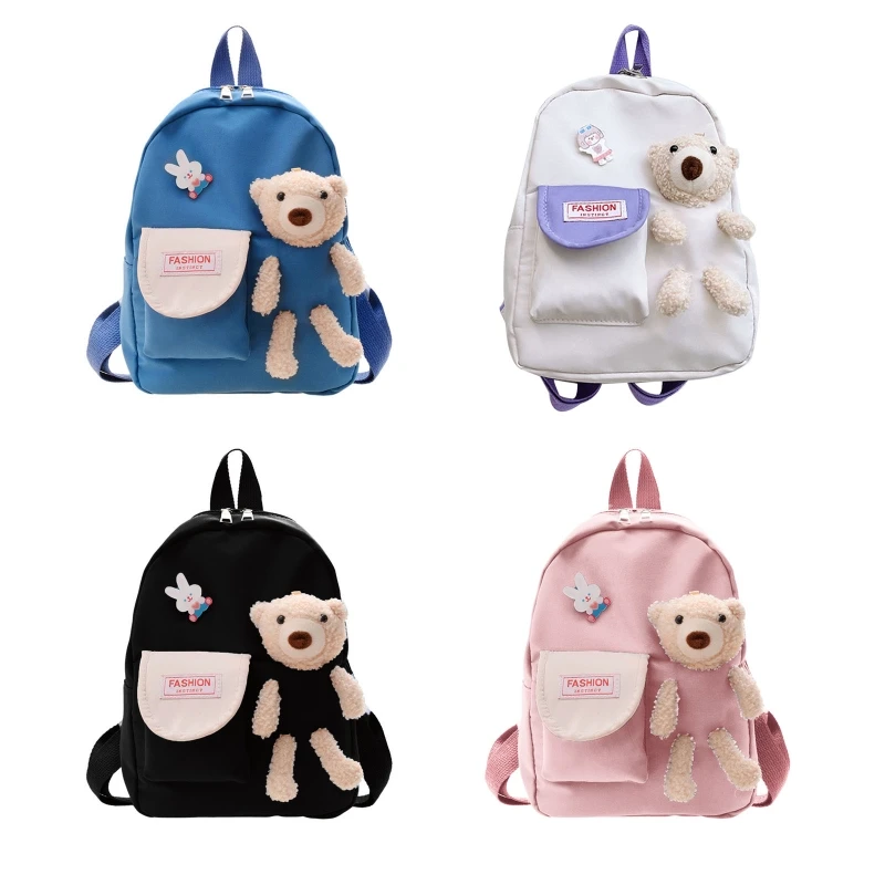 Cartoon Bear Toy School Bag for Girl Cute Kids Kindergarten Schoolbags Children Backpacks Girls Boy Book Bags Travel Daypack mini backpacks book bag in kindergarten cute animal backpack for children kids school bags schoolbags lovely cartoon satchel 3d