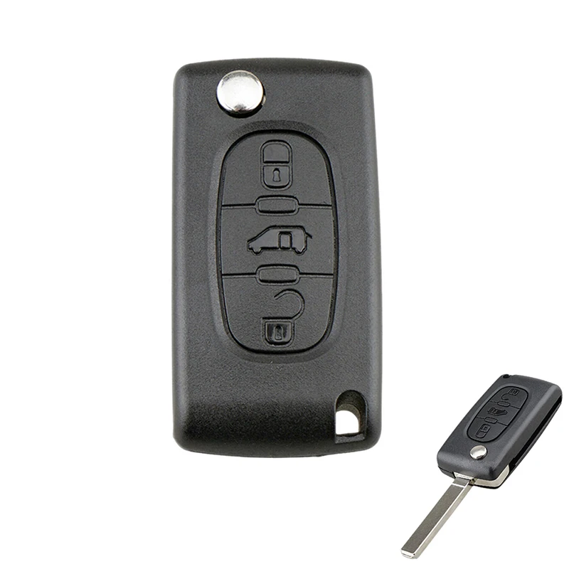 3 Button Remote Key Fob Case Black VA2 CE0536/HU83 CE0523 Fit For Peugeot Expert Citroen Dispatch Fiat Scudo Toyota ProAce key case key case cover remote control case cover