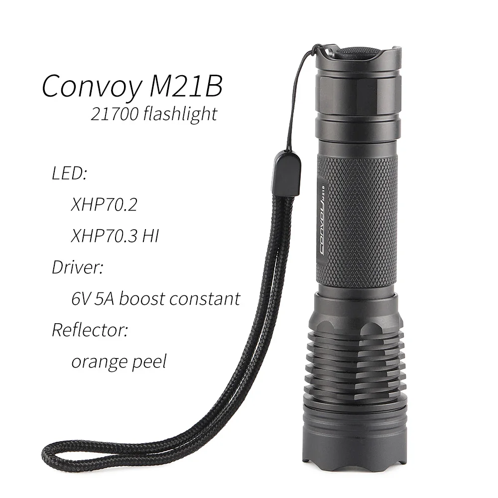Convoy M21B flashlight with XHP70.2 ,XHP70.3 hi,21700 Convoy M21B flashlight with XHP70.2 ,XHP70.3 hi,21700