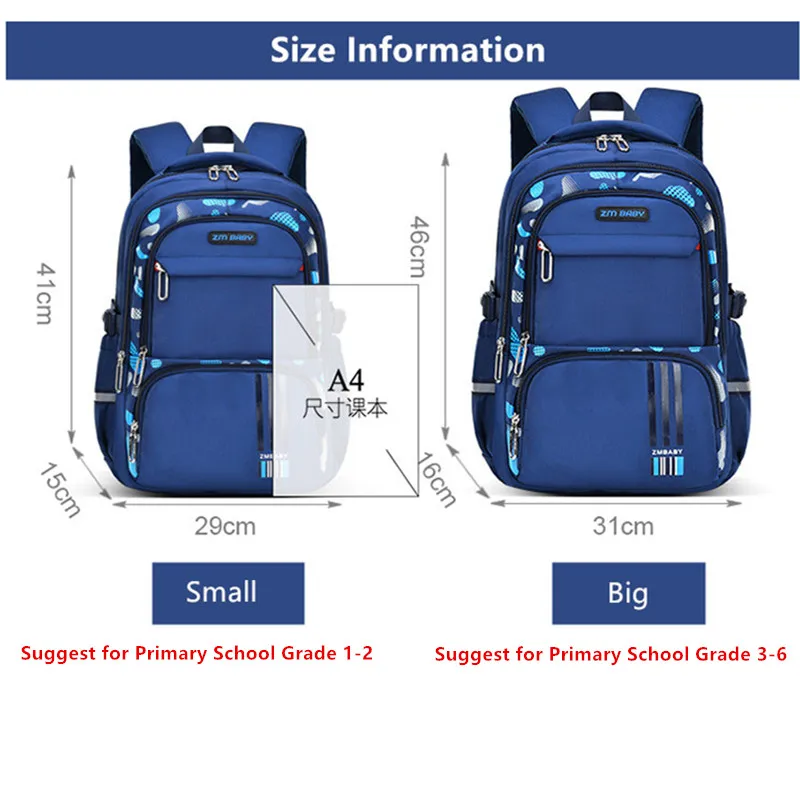 elementary school bags student backpack set boys large school backpack pencil cases school luminous backpack with many pockets 2