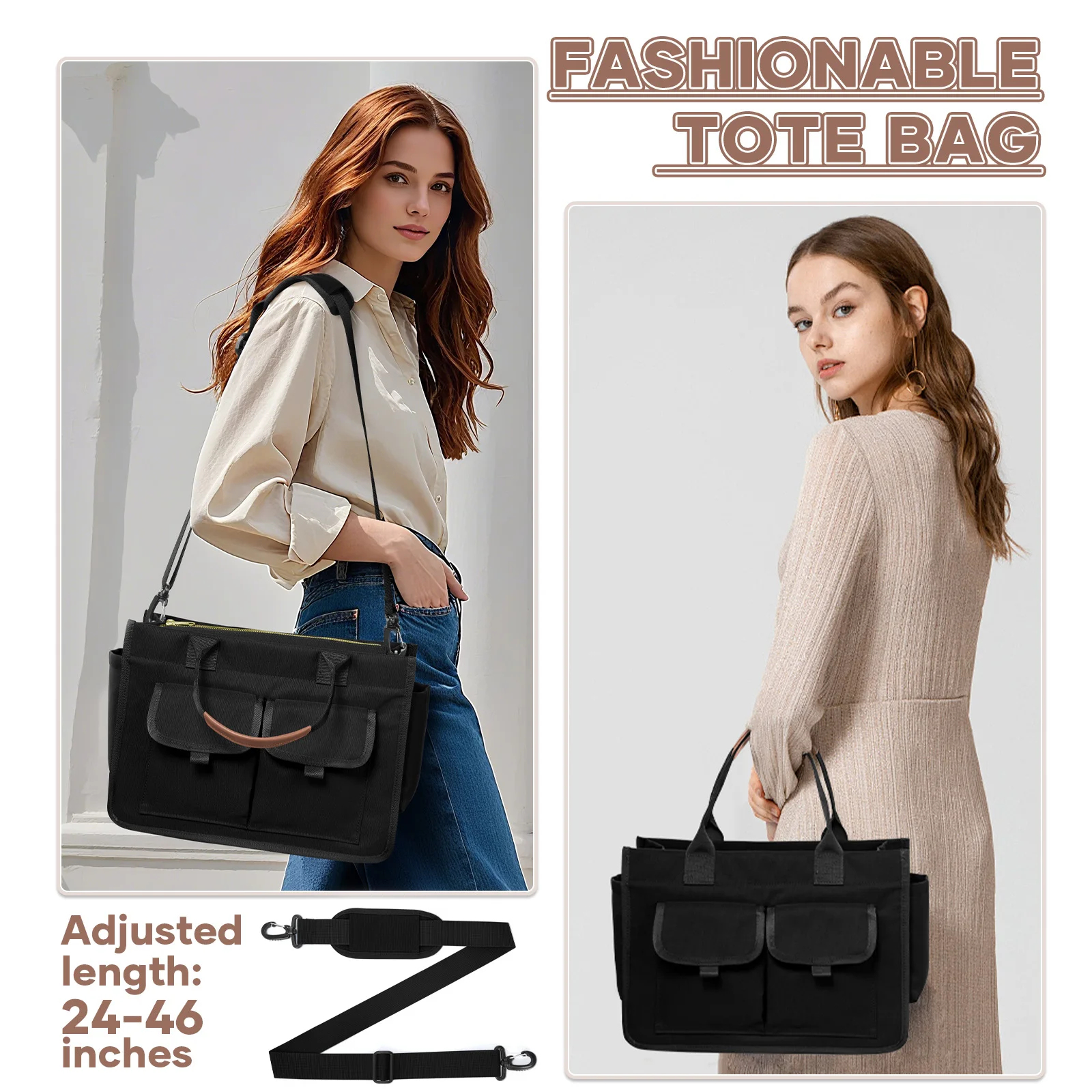 Vintage Messenger Bag Women's Fashion Single Shoulder Crossbody Bag, business commute Laptop Bag, ldeal Gift for Women Teachers