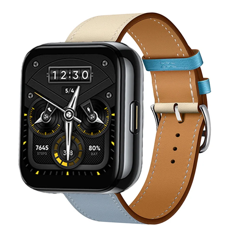 Premium Leather Strap for Smartwatch - Elegant Replacement Wristband Bracelet