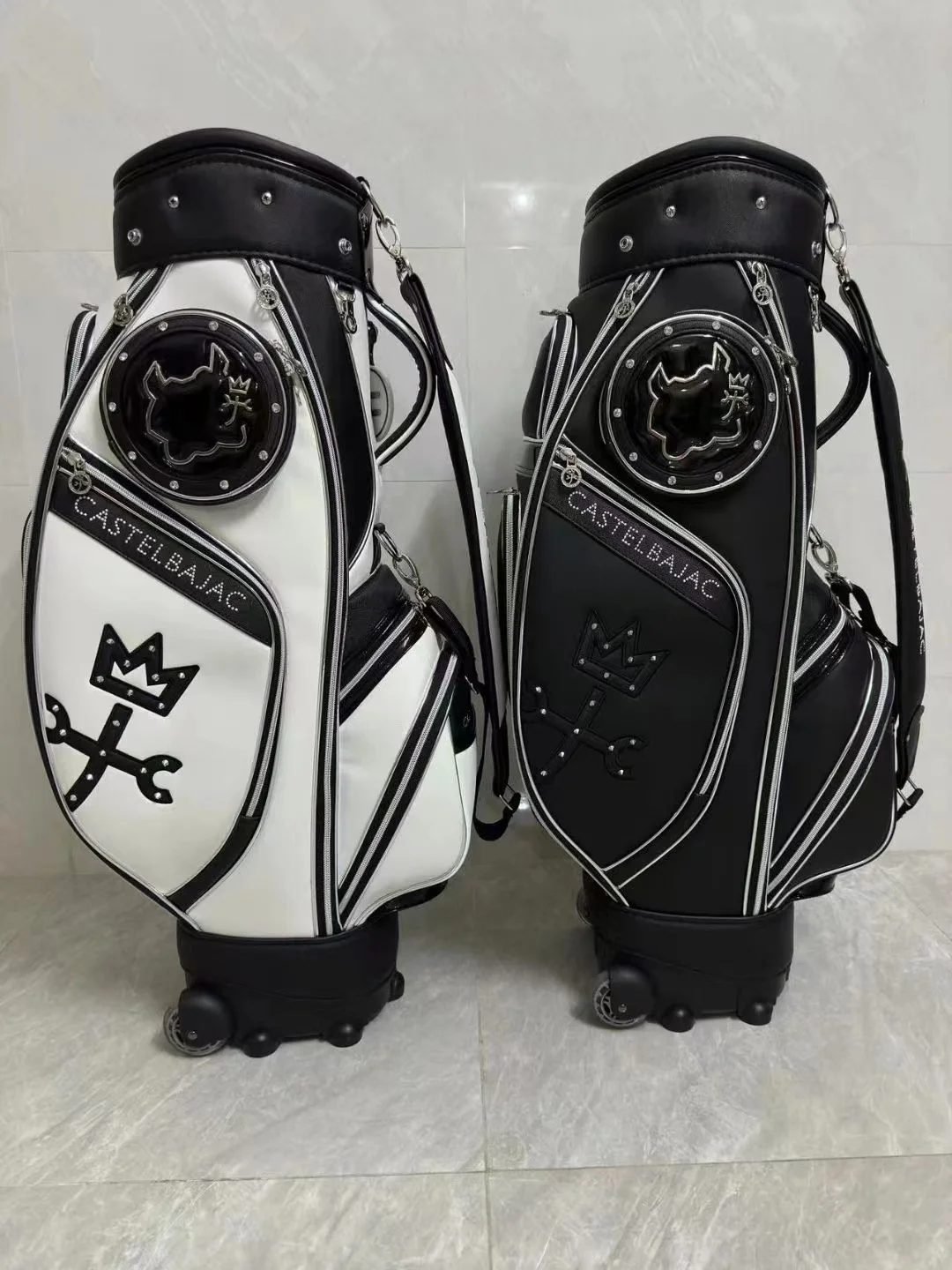 

2024 Professional Lightweight Waterproof Golf Caddy Bag Vertical Wheeled Cart Bag Bucket Bag