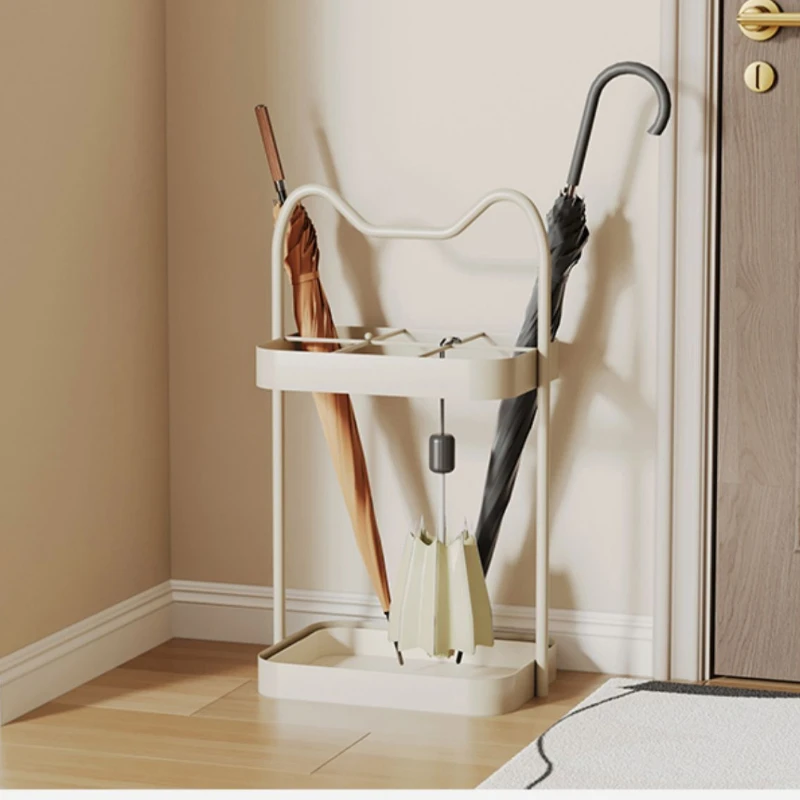 Large Capacity Umbrella Storage Rack Commercial Iron Bucket Household Floor Standing Door Storage Multi-Use Entryway Organizer