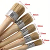 1pc Round Bristle Chalk Oil Paint Painting Wax Wooden Handle Brush Artist 4