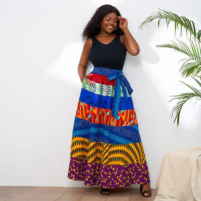 Ndidi High Waist Ankara Skirt