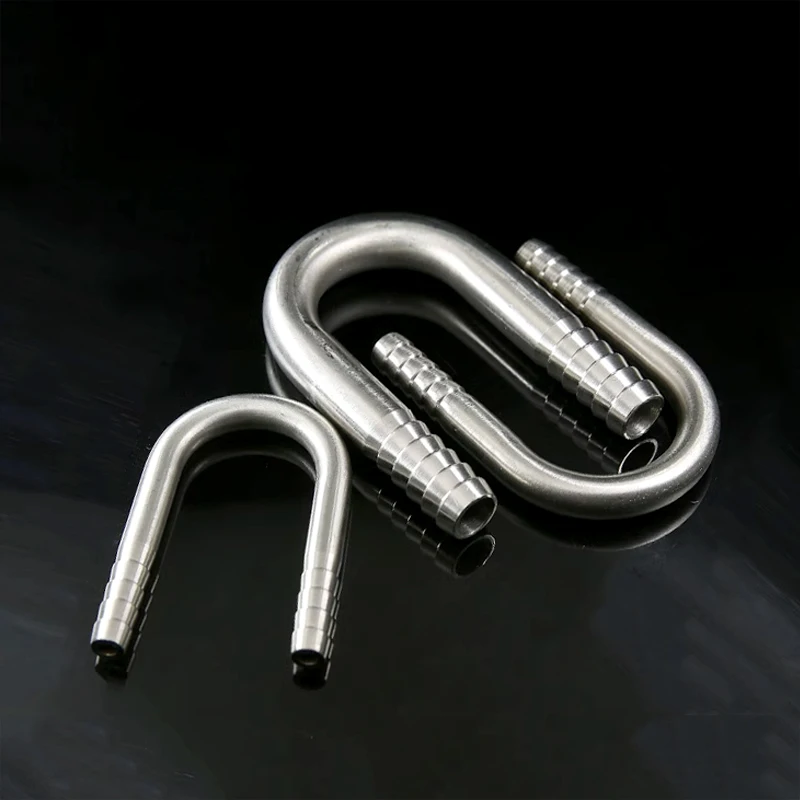 Hose Pipe Fitting 6 8 10 12 16 20 25mm Hose Barb 304 Stainless Steel U shaped Elbow Hosetail 1 PC