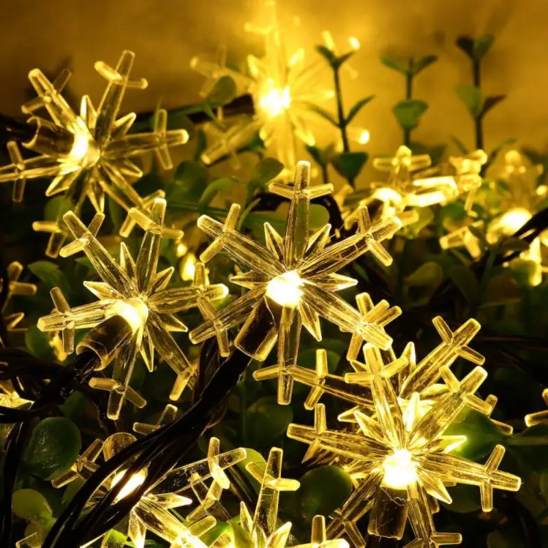 

New Year Christmas Tree Decorations Solar Garden Light Solar Powered Patio Light Outdoor Christmas Snowflake Lights Waterproof