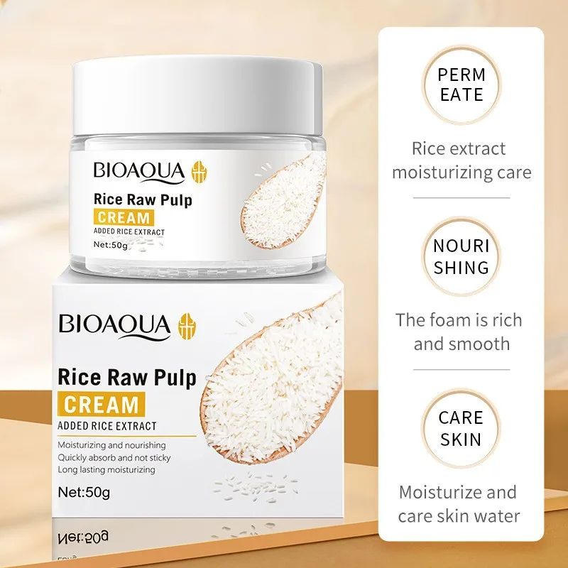 Facial And Hair Essence Set BIOAOUA Rice Protoplasm Grape Skincare Set Face Serum Cream Hydrating Moisturizing Cleanser Toner Anti Age Face Care Set