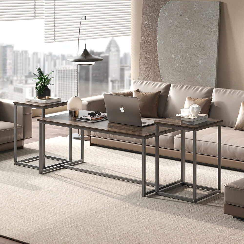 AnneFish3PieceCoffeeTableSetsSmallSquareCoffeeTableandEnd