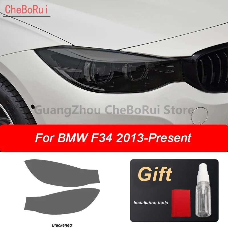 

2 шт., прозрачные ТПУ наклейки для автомобильных фар BMW 3 серии GT F34 2013