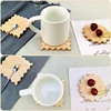 Bamboo Tray Irregular Flower Pots Multifunctional  Wood Saucer Kitchen Decorative Wooden Plate Coffee Cup Coaster Food Cake Mat 6