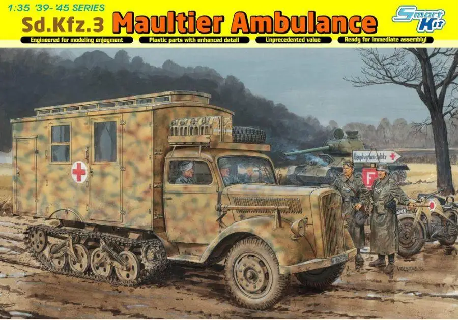 

Dragon model 6766 1/35 Sd.Kfz.3 Maultier Ambulance plastic model kit