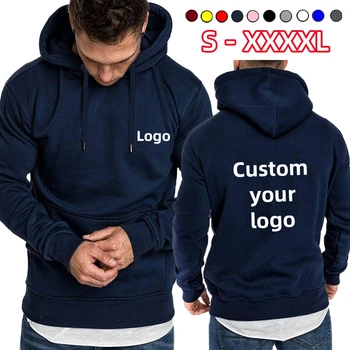 New Men and Women DIY Printed Hooded Sweatshirt Spring Autumn Winter Cotton Customize your logoHoodie S-4XL